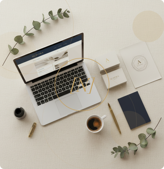 Mockup de proyecto de branding